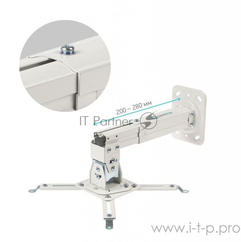 Кронштейн для проектора Onkron K3A белый макс.10кг потолочный поворот и наклон