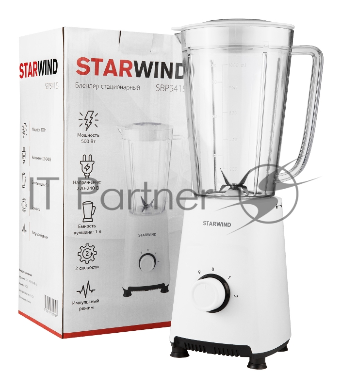 Блендер стационарный Starwind SBP3415 500Вт белый