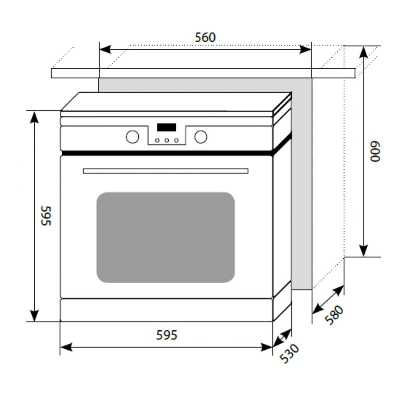 Духовой шкаф Электрический Lex EDP 093 WH белый