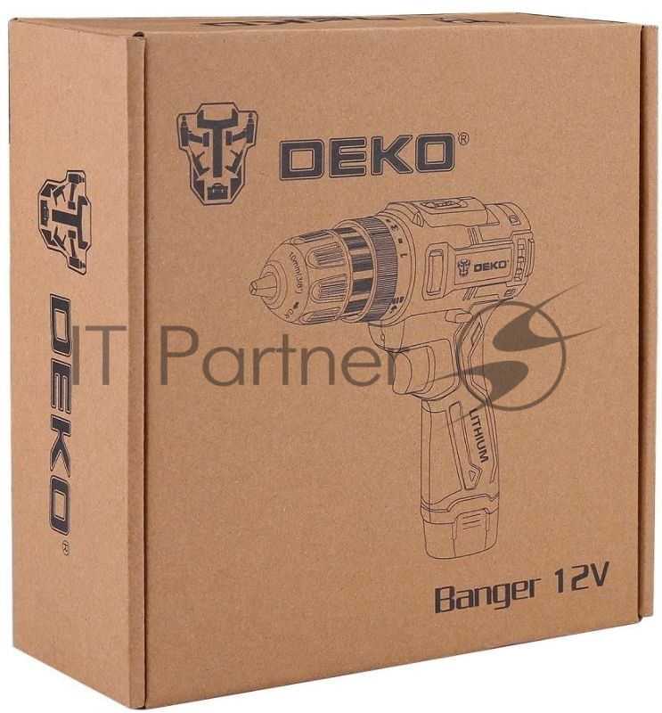 Дрель-шуруповерт Deko Banger 12V SET 1 аккум. патрон:быстрозажимной