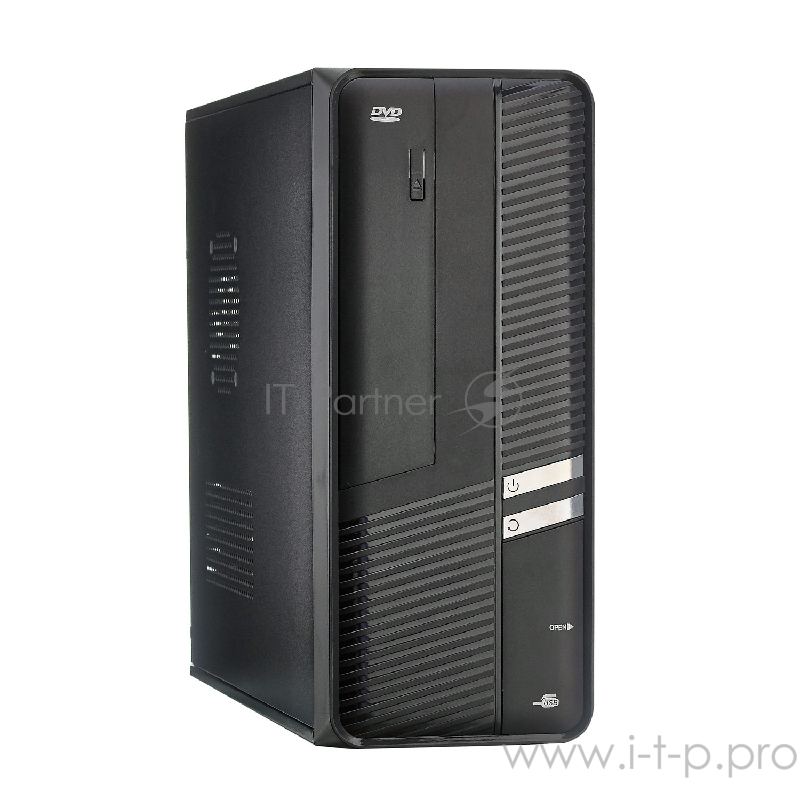 Корпус Slim Minitower Exegate MS-306 Black, mATX <M300, 80mm> 2*USB, Audio