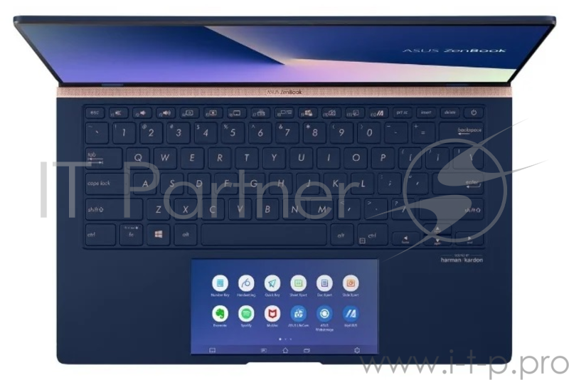 Ноутбук ASUS Zenbook 14 UX434FQ-A5037R Core i7-10510U/16Gb/1Tb SSD/Nvidia MX350 2Gb/14,0 FHD 1920x1080 AG/WiFi/BT/HD IR/Windows 10 Pro/1.26Kg/Royal Blue/ScreenPad 2.0/Sleeve+RG45 Gigabit to USB cable
