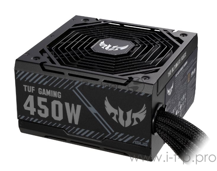 ASUS TUF Gaming 450B игровой блок питания чёрный (450W, 80 Plus Bronze, 135 мм вентилятор, 90YE00D3-B0NA00)