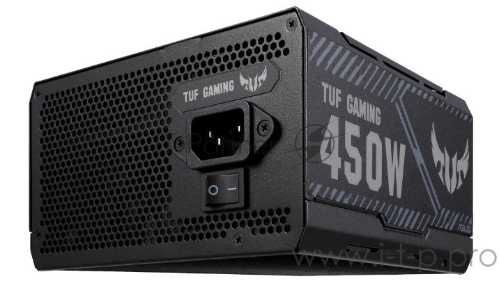 ASUS TUF Gaming 450B игровой блок питания чёрный (450W, 80 Plus Bronze, 135 мм вентилятор, 90YE00D3-B0NA00)