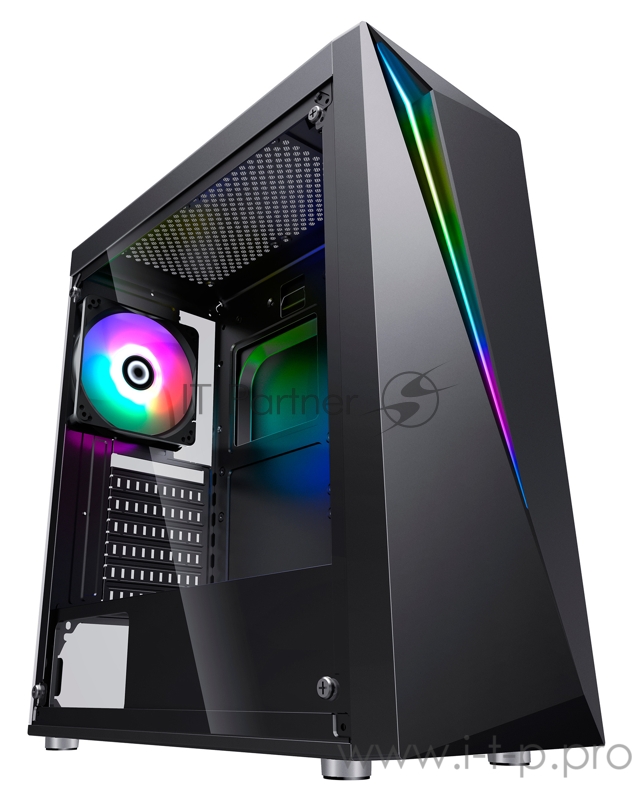 Корпус Formula V-LINE FLASH B черный без БП ATX 3x120mm 2xUSB2.0 1xUSB3.0 audio bott PSU