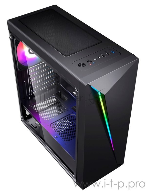 Корпус Formula V-LINE FLASH B черный без БП ATX 3x120mm 2xUSB2.0 1xUSB3.0 audio bott PSU