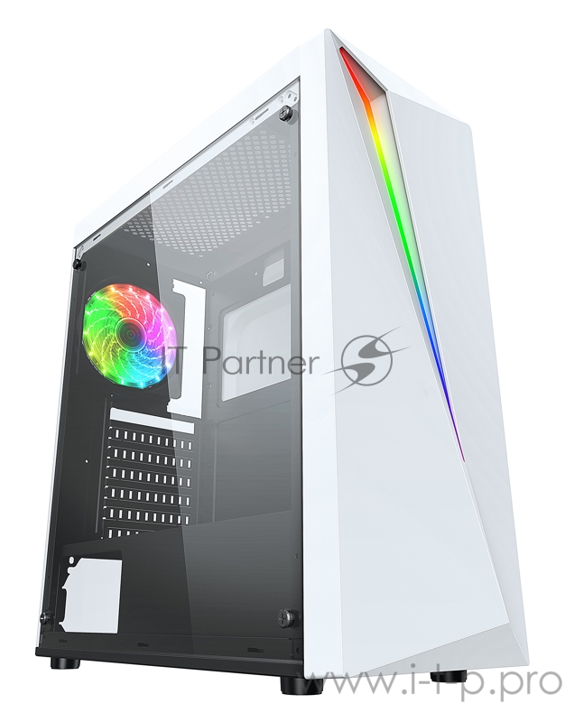 Корпус Formula V-LINE FLASH W белый без БП ATX 3x120mm 2xUSB2.0 1xUSB3.0 audio bott PSU