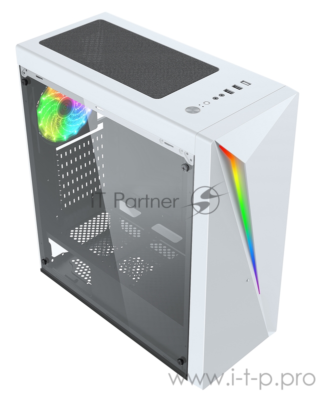 Корпус Formula V-LINE FLASH W белый без БП ATX 3x120mm 2xUSB2.0 1xUSB3.0 audio bott PSU