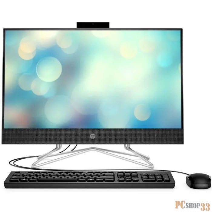 Моноблок HP 24-df1004ur NT 23.8 FHD(1920x1080) Core i5-1135G7, 4GB DDR4 2666 (1x4GB), SSD 256Gb, Intel Internal Graphics, noDVD, kbd&mouse wired, HD Webcam, Jet Black, FreeDOS, 1Y Wty