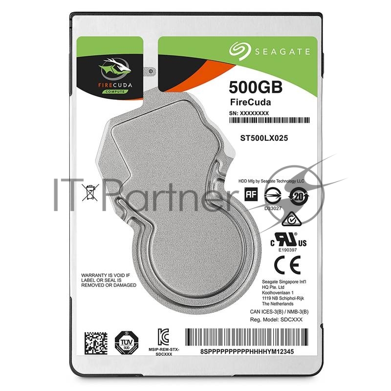 Жесткий диск 500Gb Seagate FireCuda SSHD (ST500LX025) {SATA 6.0Gb/s, 5400 rpm, 128mb,2.5}
