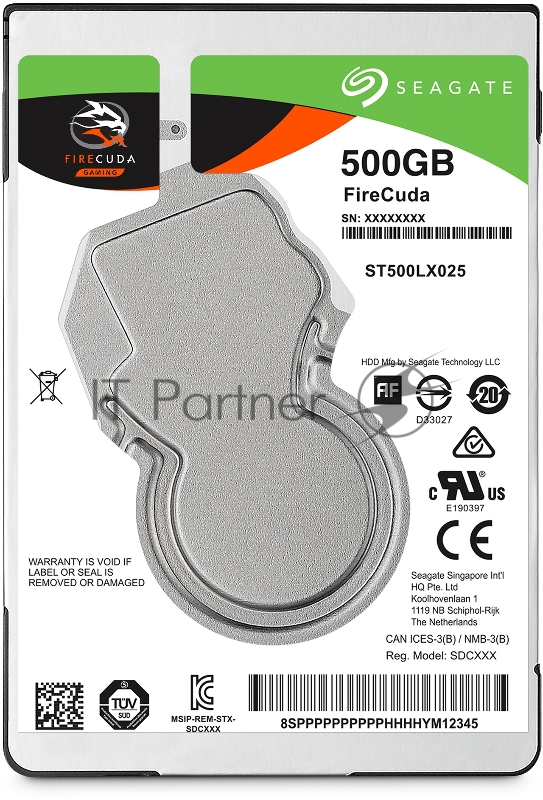 Жесткий диск 500Gb Seagate FireCuda SSHD (ST500LX025) {SATA 6.0Gb/s, 5400 rpm, 128mb,2.5}