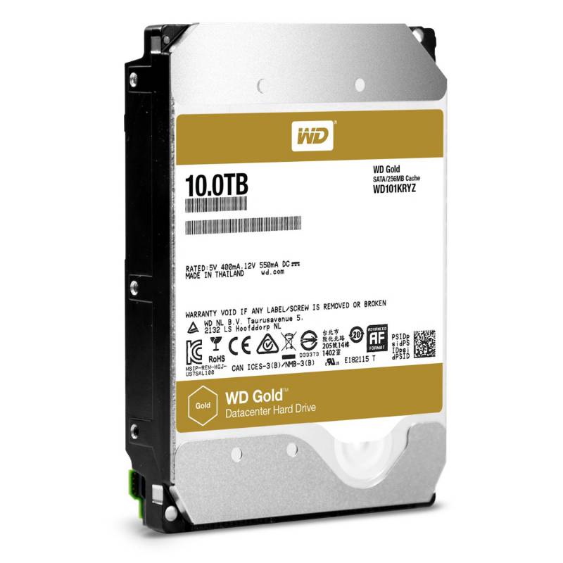 Жесткий диск WD Original SATA-III 10Tb WD101KRYZ Gold (7200rpm) 256Mb 3.5