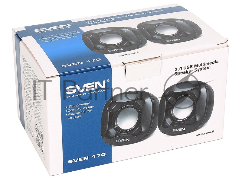 Колонки AC SVEN 170, чёрный (5 Вт, питание USB)