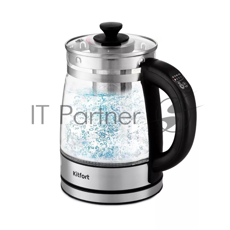 Чайник электрический Kitfort KT-6119 1.7л. 2200Вт прозрачный (корпус: стекло)