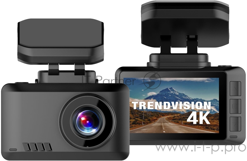 Видеорегистратор TrendVision 4K черный 2160x3840 2160p 150гр. GPS NT96670