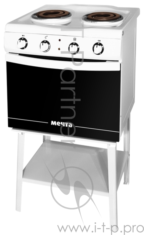 Плита электрическая МЕЧТА 15М цв.бел 2кВт плоский ТЭН духовка 24л