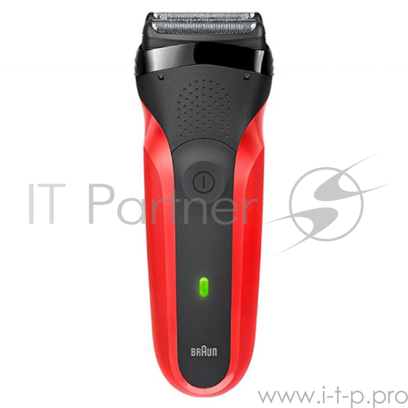 Электробритва BRAUN 300S RED сеточная система бритья сухое бритье работает и от сети и аккумулятора (NiMH, время зарядки 8 ч) 2 бритвенные головки плавающие головки подвижный бритвенный блок водонепроницаемый корпус Напряжение: 100 - 240 В, автоматич