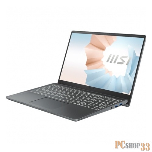 Ноутбук MSI Modern 14 B11MO-063RU 14(1920x1080 (матовый) IPS)/Intel Core i5 1135G7(2.4Ghz)/8192Mb/512PCISS Iris Xe Graphics/Cam/BT/WiFi/war 1y/1.2kg/Carbon Grey/W10