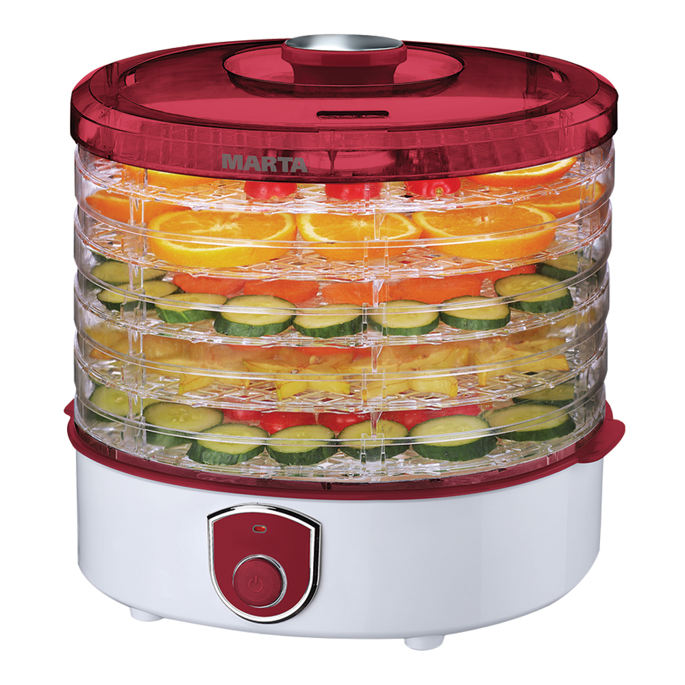 Сушилка для овощей и фруктов MARTA MT-1950 красный рубин