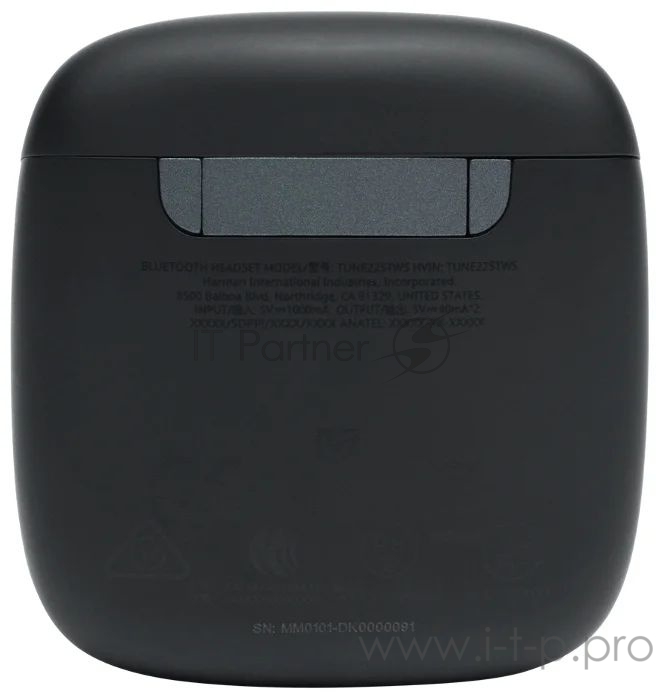 Гарнитура вкладыши JBL T225 TWS черный беспроводные bluetooth в ушной раковине (JBLT225TWSBLK)