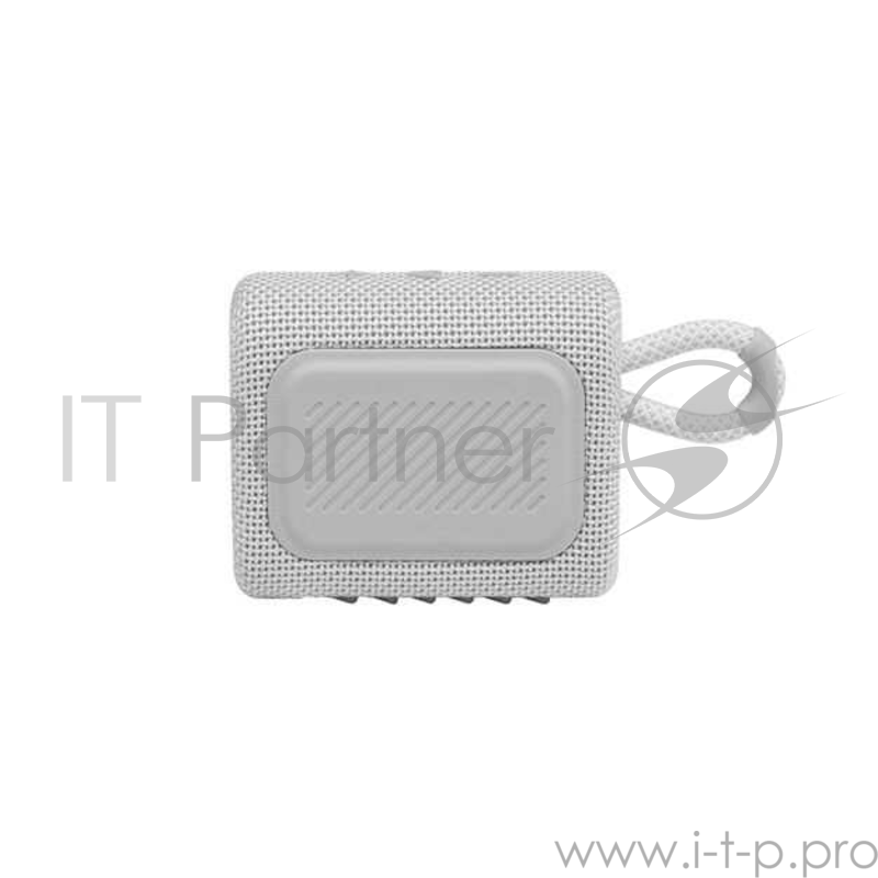 Портативная акустика, JBL GO 3 белый Bluetooth 5.1, мощность 4.2 Вт RMS, время зарядки аккумулятора 2,5 ч, время воспроизведения контента до 5ч, вес 209 г, цвет белый