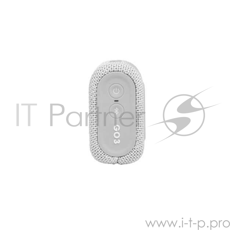 Портативная акустика, JBL GO 3 белый Bluetooth 5.1, мощность 4.2 Вт RMS, время зарядки аккумулятора 2,5 ч, время воспроизведения контента до 5ч, вес 209 г, цвет белый