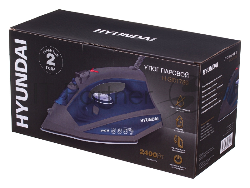 Утюг Hyundai H-SI01789 2400Вт серый/темно-синий