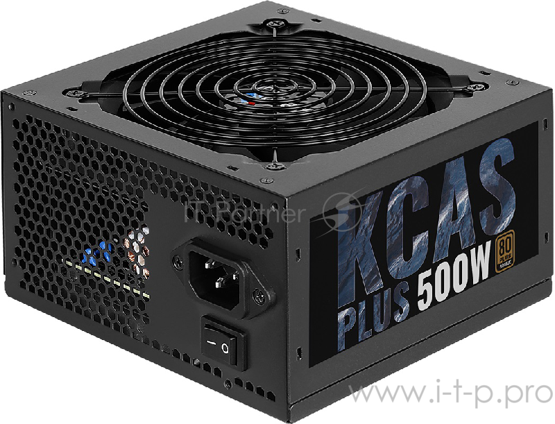 Блок питания Aerocool 500W RTL KCAS-500PLUS { 80+ bronze (24+4+4pin) APFC 120mm fan 7xSATA RTL}