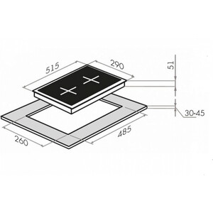 Газовая варочная панель MAUNFELD EGHG.32.6CB/G