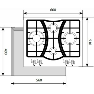 Газовая варочная панель LEX GVS 643 IX