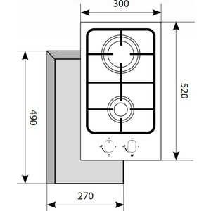 Газовая варочная панель LEX GVS 321 IX