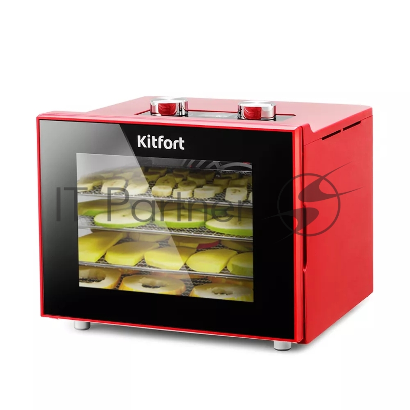 Сушка для фруктов и овощей Kitfort KT-1915-2 5под. 340Вт красный