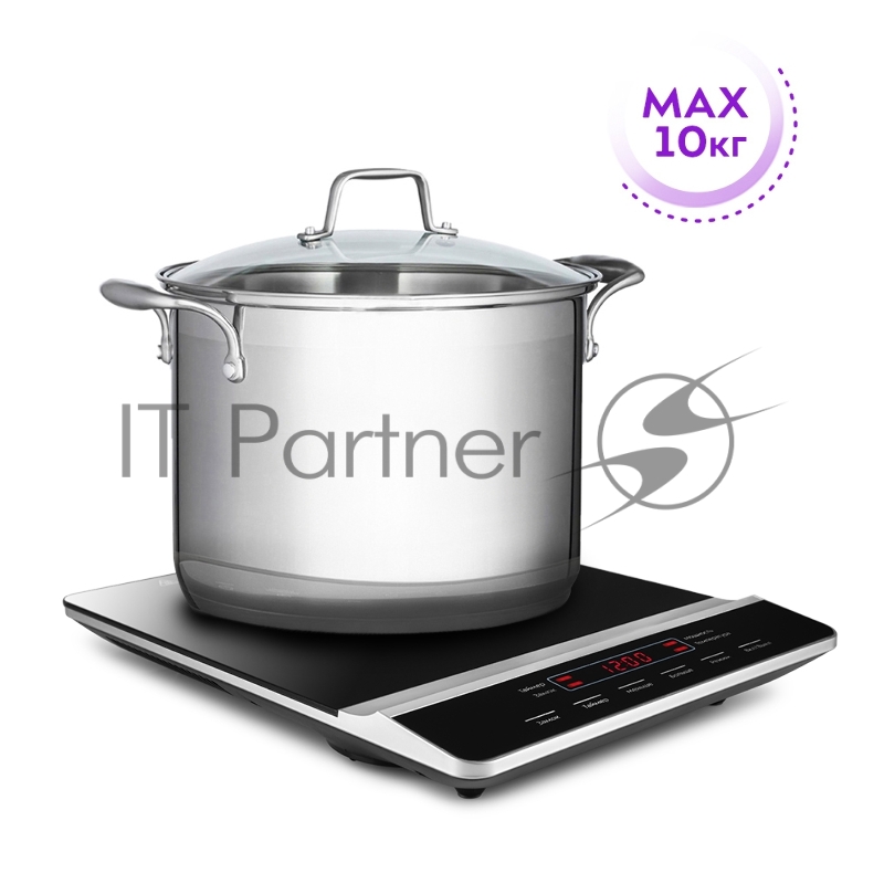 Плита Электрическая Kitfort КТ-129 черный стеклокерамика (настольная)