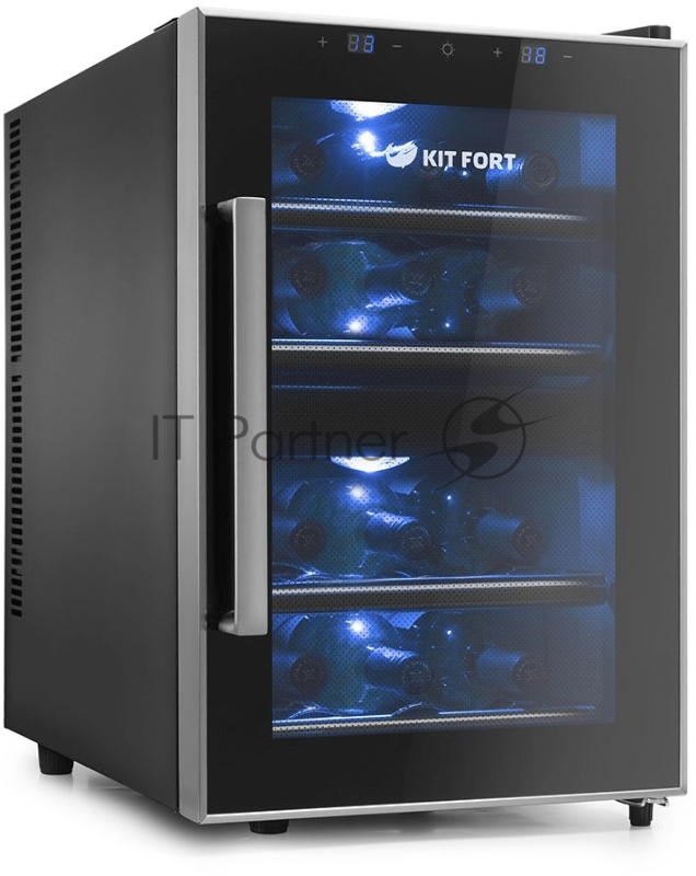 Винный шкаф Kitfort КТ-2405 черный (двухкамерный)