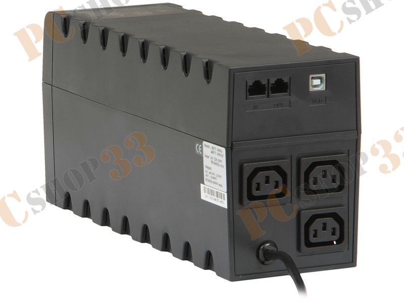 ИБП (UPS) 1000ВА Powercom Raptor RPT-1000AP, черный (USB)