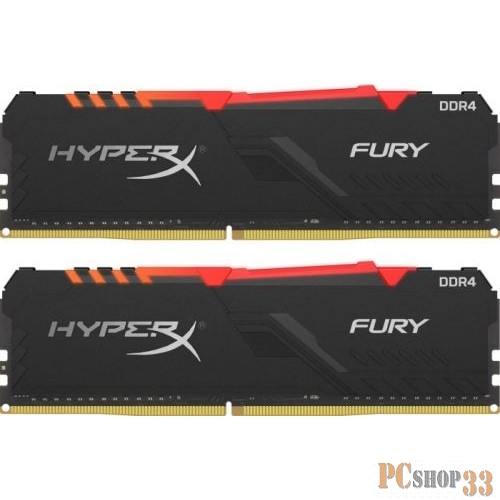 Оперативная память DDR4 DIMM 32Gb PC27733, 3466Mhz, Kingston HyperX FURY RGB CL18 (Kit of 2) (HX436C18FB4AK2/32) (retail)