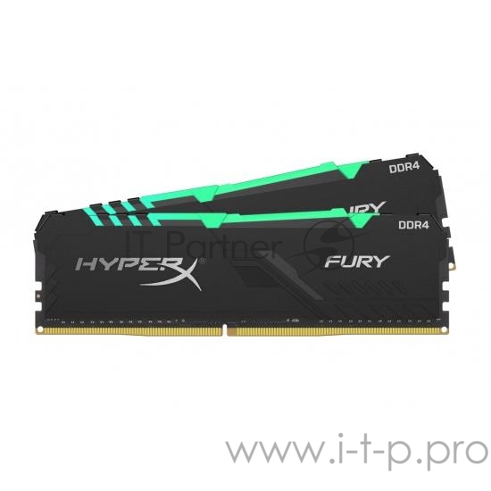 Оперативная память DDR4 DIMM 32Gb PC21300, 2666Mhz, Kingston HyperX FURY RGB CL16 (Kit of 2) (HX426C16FB4AK2/32) (retail)