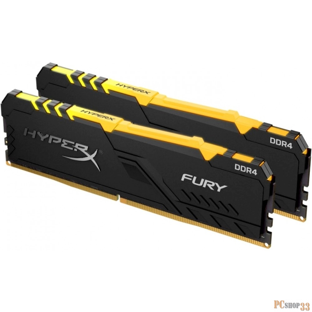 Оперативная память DDR4 DIMM 64Gb PC24000, 3000Mhz, Kingston HyperX FURY RGB (Kit of 2), CL16 (HX430C16FB3AK2/64) (retail)