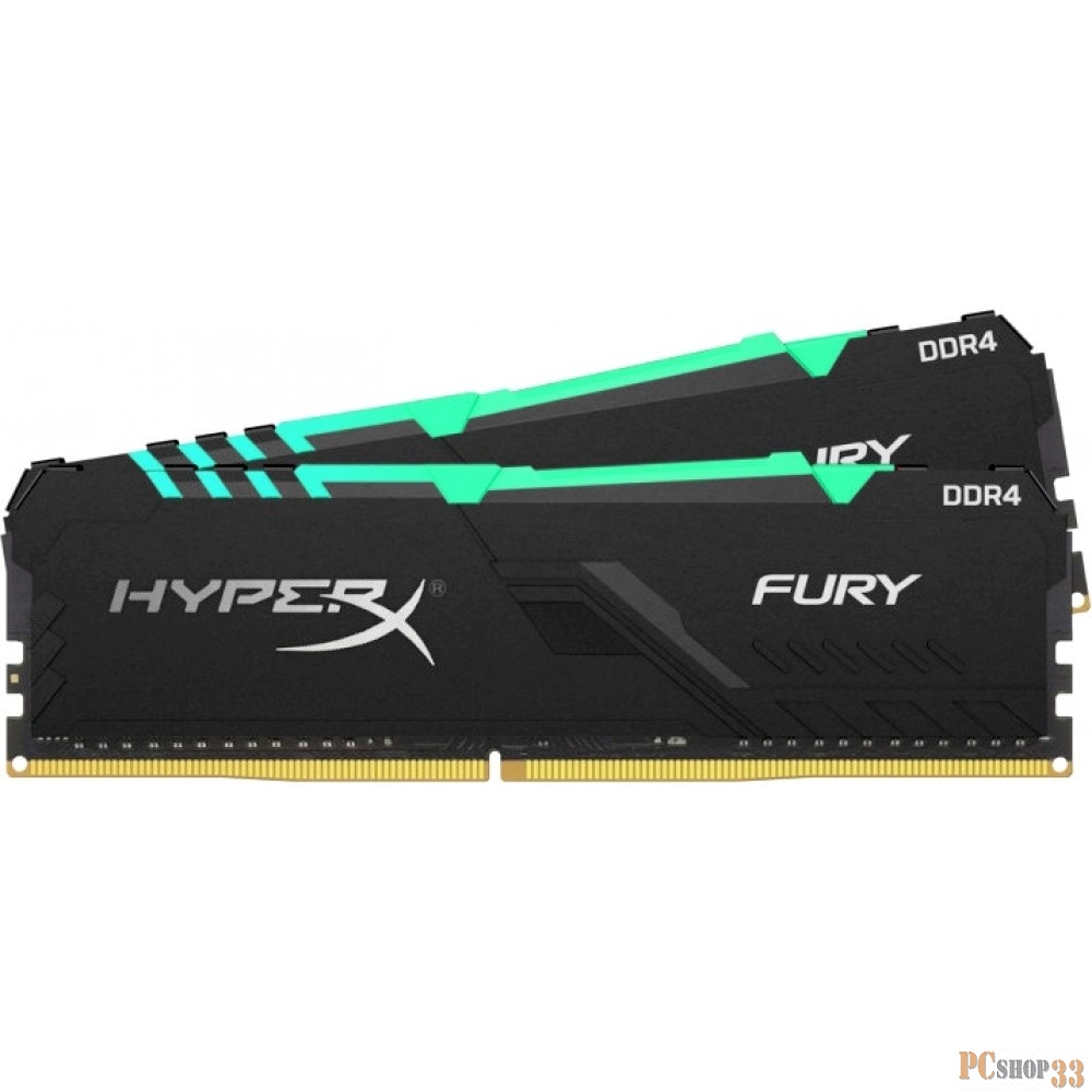Оперативная память DDR4 DIMM 64Gb PC24000, 3000Mhz, Kingston HyperX FURY RGB (Kit of 2), CL16 (HX430C16FB3AK2/64) (retail)