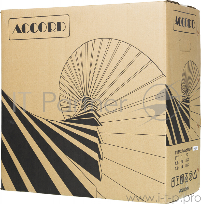 Корпус Accord JP-IV черный без БП ATX 1x92mm 3x120mm 1x140mm 2xUSB2.0 1xUSB3.0 bott PSU