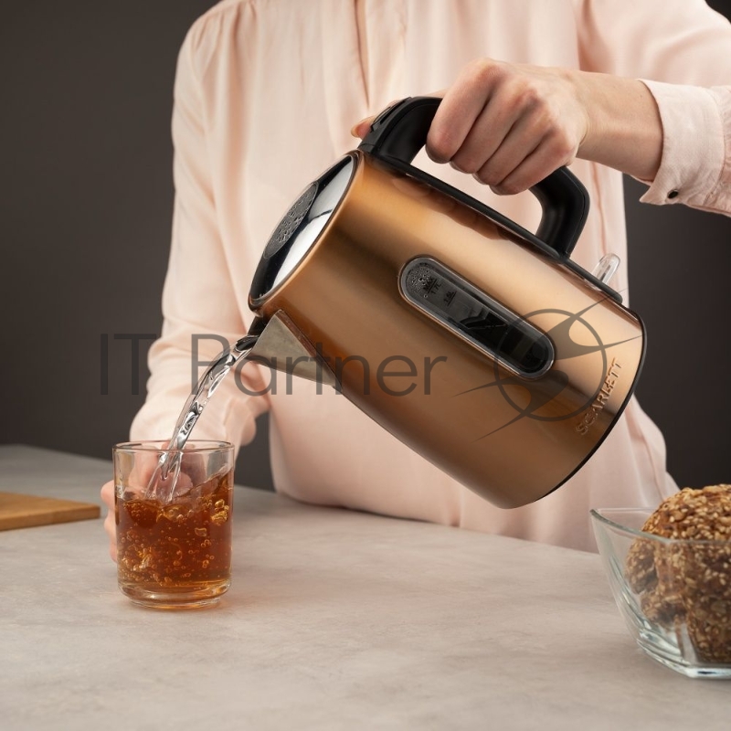 Чайник электрический Scarlett SC-EK21S98 1.7л. 2200Вт бронзовый (корпус: нержавеющая сталь)