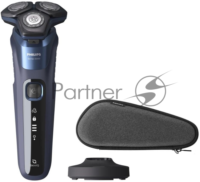 Бритва роторная Philips S5585/35 питан.:аккум. темно-синий