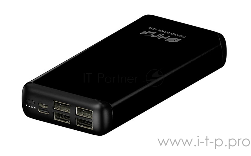 Мобильный аккумулятор Hiper MS20000 Black Li-Pol 20000mAh 2.4A+2.4A+2.4A+2.4A черный 4xUSB материал пластик