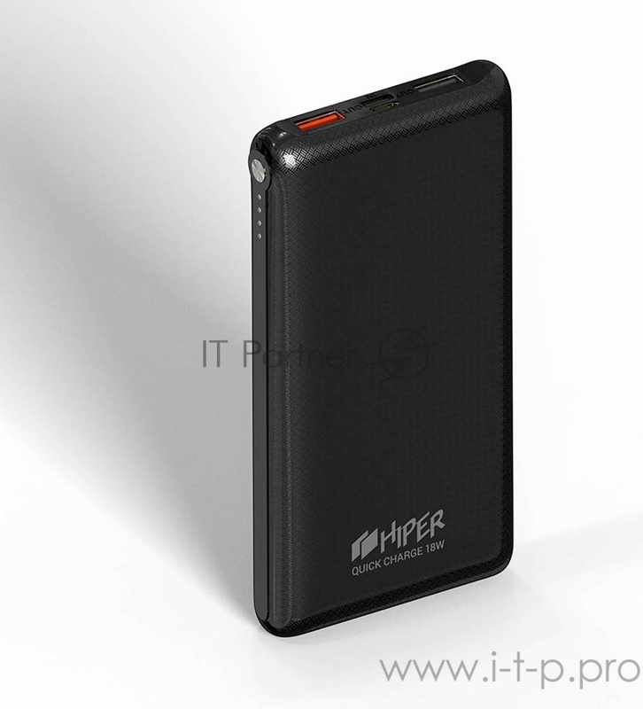 Мобильный аккумулятор Hiper Quick 10000 Li-Pol 10000mAh 2.4A+2.4A+2.4A+2.4A черный 4xUSB