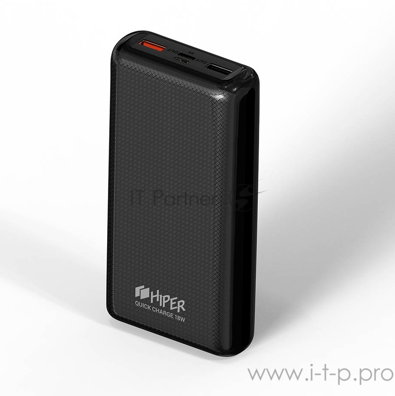 Мобильный аккумулятор Hiper Quick 20000 Li-Pol 20000mAh 2.4A+2.4A+2.4A+2.4A черный