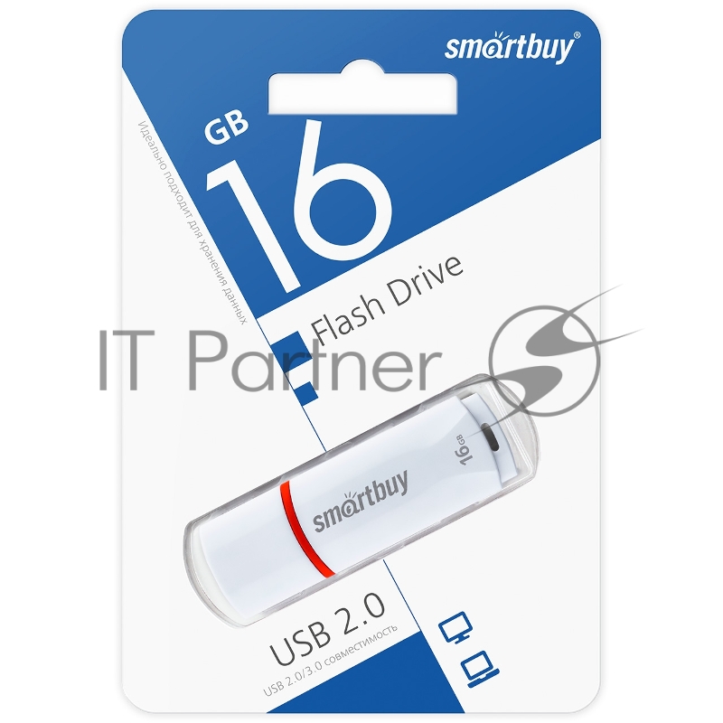 USB2.0 16Gb Smart Buy Crown White