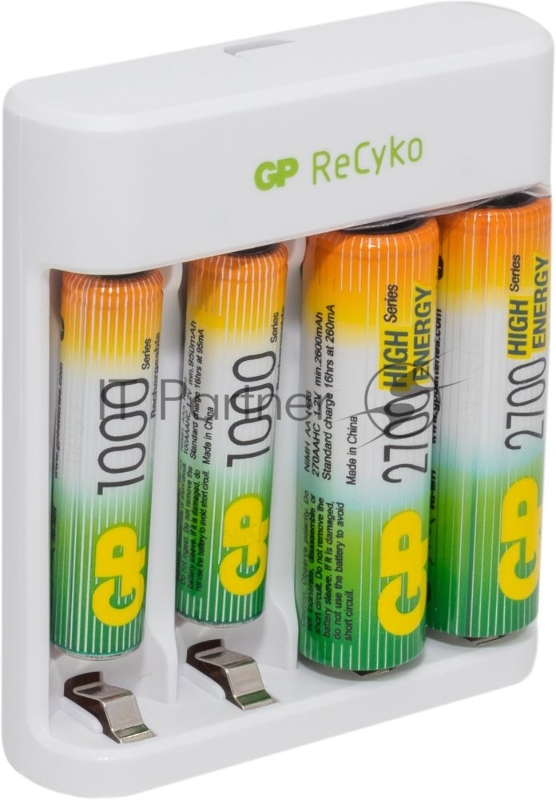 Аккумулятор + зарядное устройство GP PowerBank Е411 AA/AAA NiMH 2700mAh (4шт) коробка