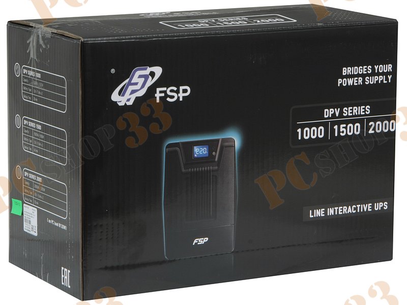 ИБП (UPS) 1000ВА FSP DPV 1000 PPF6001001, черный (USB)