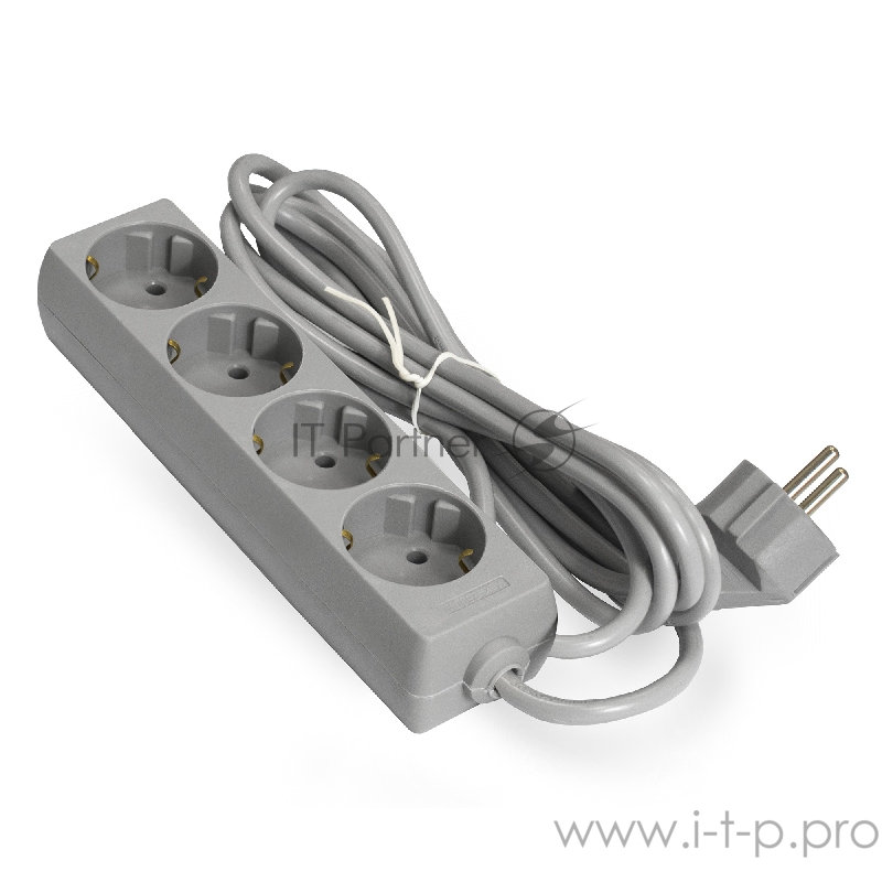 Удлинитель ExeGate EX285814RUS ECE-4-3G (4 евророзетки с заземлением, 3м, серый)