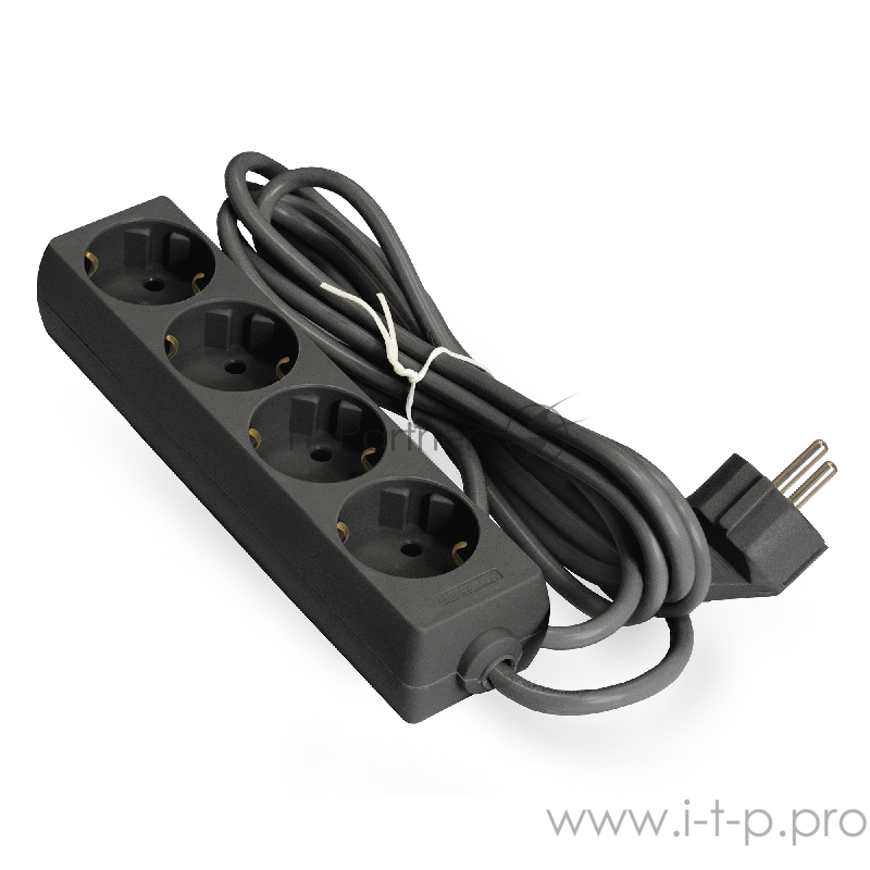 Удлинитель ExeGate EX285816RUS ECE-4-5B (4 евророзетки с заземлением, 5м, черный)